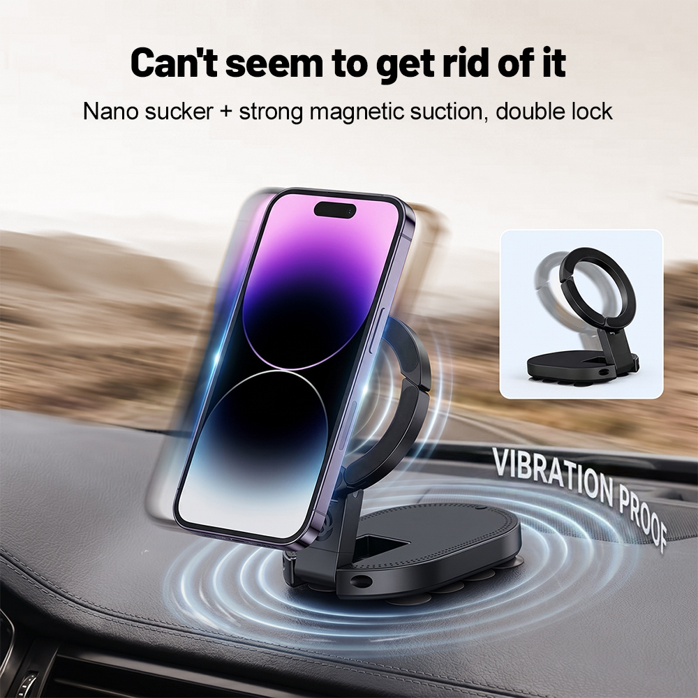 Car Cable Organizer - 360 ° 회전식 3-in-1 흡착식 자석