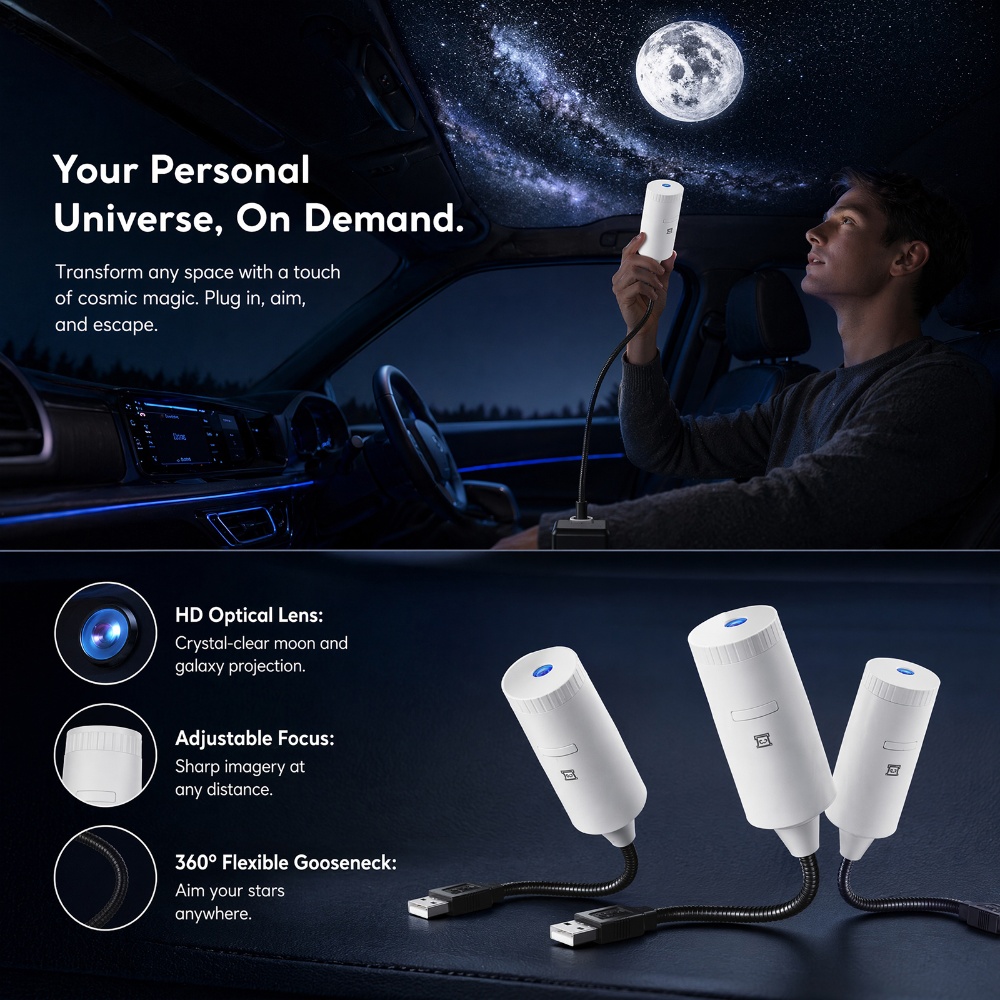 Car Led Light - 로맨틱 LED 별빛 하늘 야간 조명