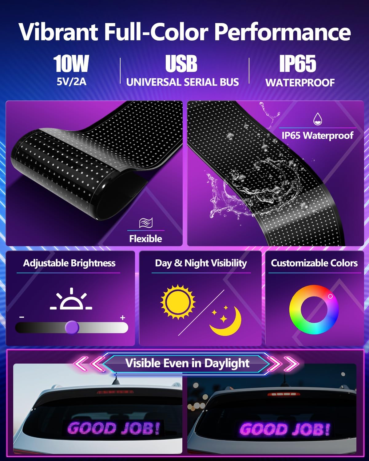 2025 업그레이드 다기능 LED 매트릭스 패널, 앱  - Car Led Light 리뷰 및 가격