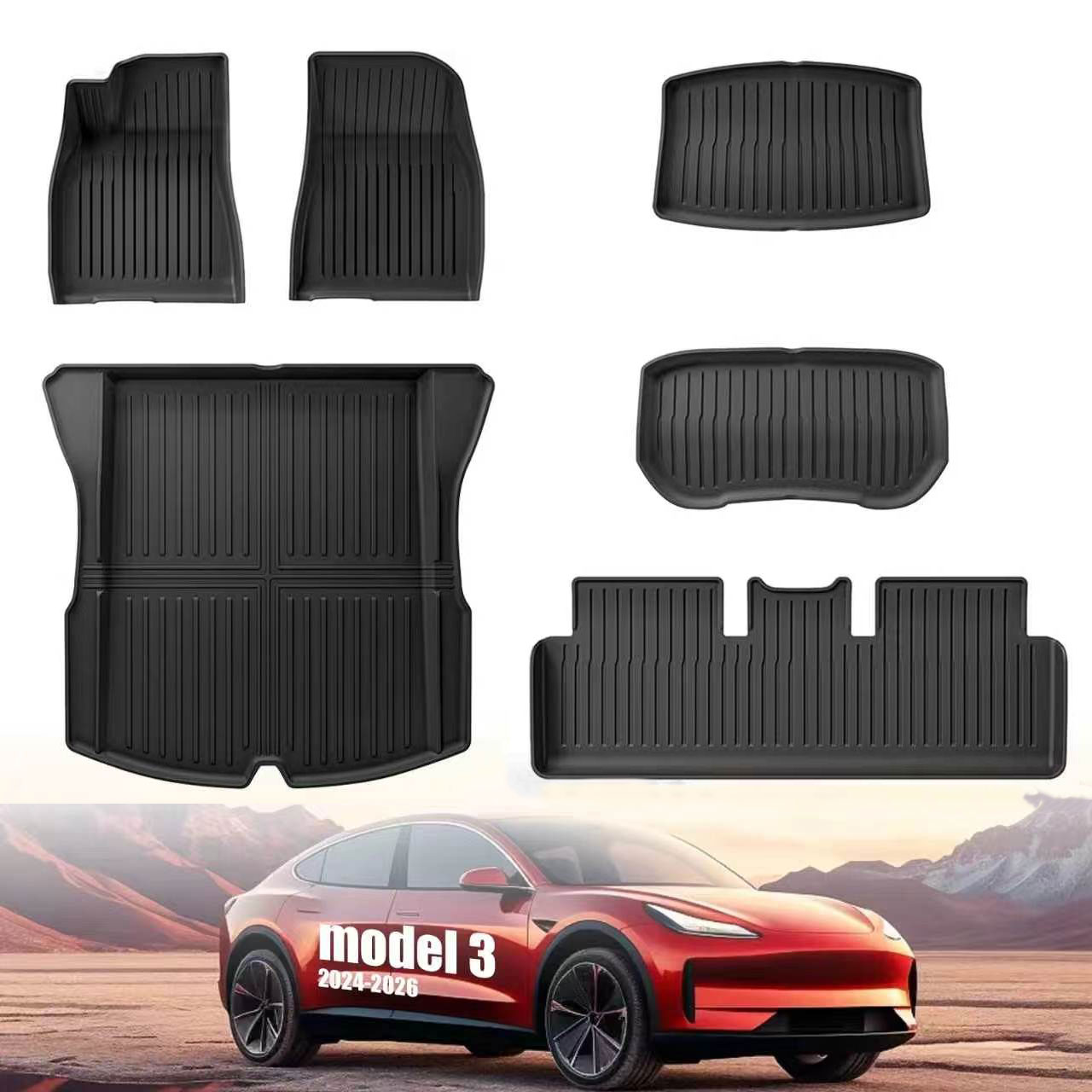 2024-2026 모델 3 하이랜드 TPE 전천후 플로 - Car Floor Mat 리뷰 및 가격