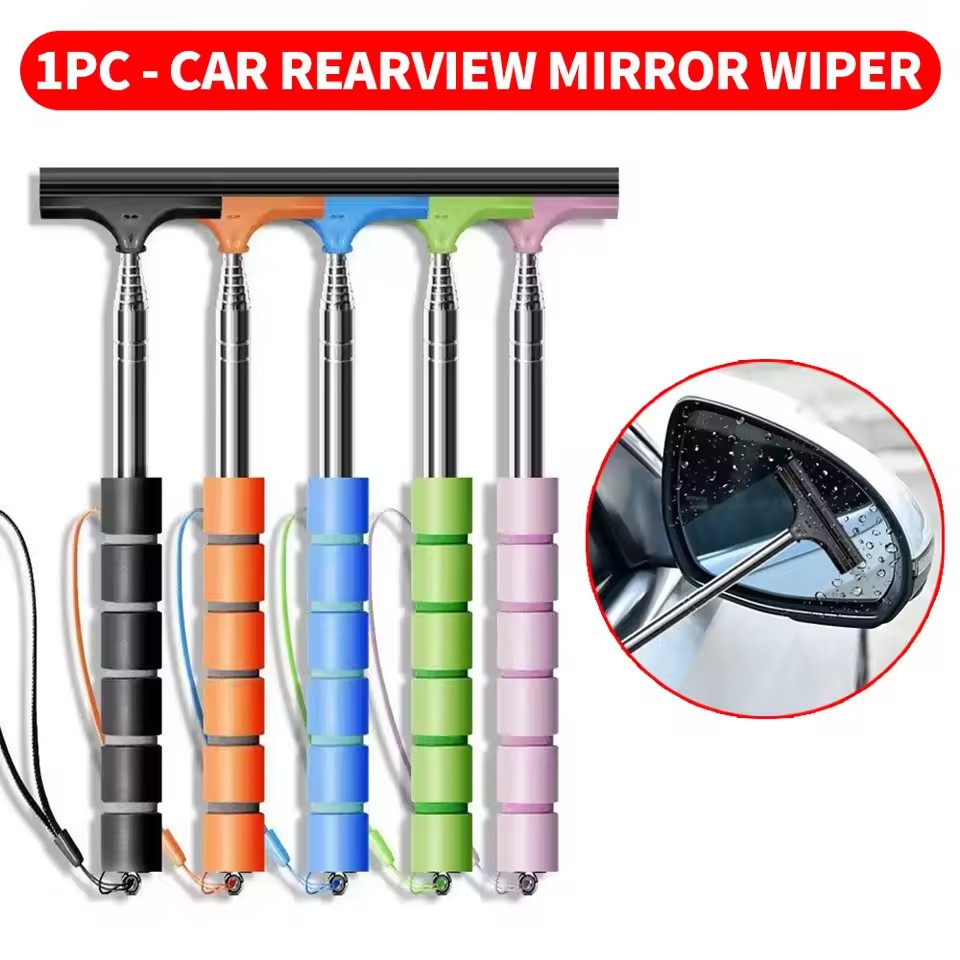 백미러 윈드스크린 와이퍼 접이식 휴대용 고무 스퀴지 청 - Car Mirror 리뷰 및 가격