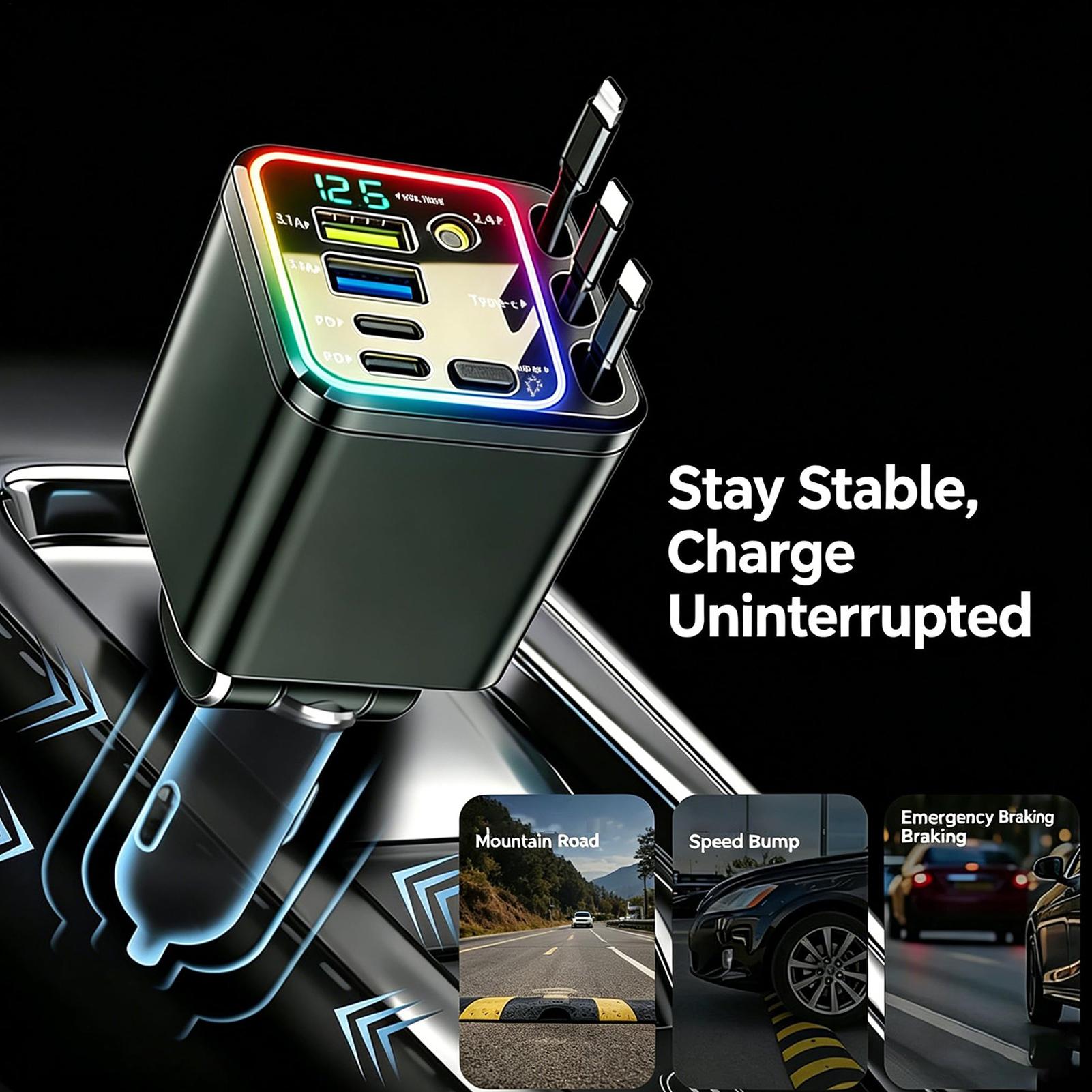 차량용 102W 고속 충전 스마트 디스플레이 어댑터,  - Car Charger 리뷰 및 가격