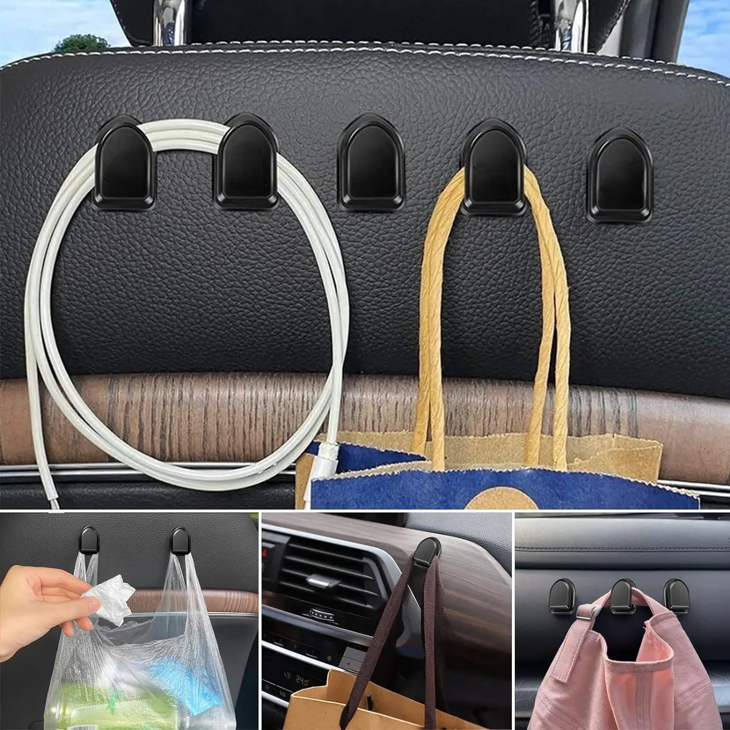 미니 자동차 후크 내부 수납 홀더 (USB 케이블, 헤 - Car Cable Organizer 리뷰 및 가격